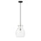 Z-Lite Bella 1 Light Mini Pendant, Matte Black & Olde Brass & Clear 476P-ROD-MB-OBR - alternate 4
